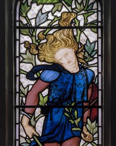 Knotty Ash, St John The Evangelist, Morris Marshall & Faulkner & Co, Edward Burne-Jones, Absalom detalj, 1872 av Edward Burne Jones