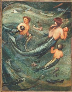 Havfruer i dypet, 1882 av Edward Burne Jones