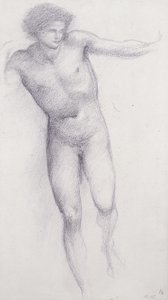 Perseus - Rock of Doom (kritt på papir) av Edward Burne Jones