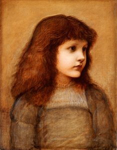 Portrett av Gertie Lewis, halv lengde, 1879-80