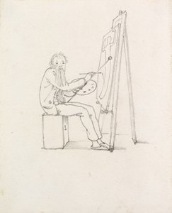 Selvkarikatur, 1874 av Edward Burne Jones