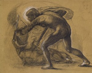St George and the Dragon (blyant på papir) av Edward Burne Jones