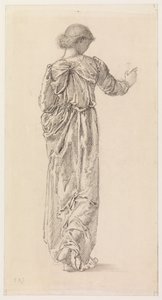 Studie av en drapert kvinneskikkelse for "The Garland Weavers", 1866 av Edward Burne Jones