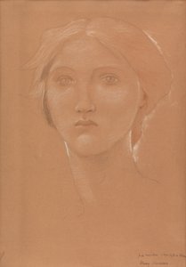 Studie av lederen til Margaret Burne-Jones for 