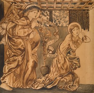 Bebudelsen, ca. 1862 av Edward Burne Jones