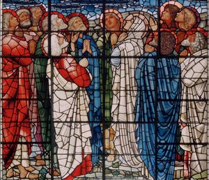 Ascension Window, detalj, 1885 (farget glass) av Edward Burne Jones