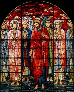 Ascension Window, detalj, 1885 (farget glass) av Edward Burne Jones