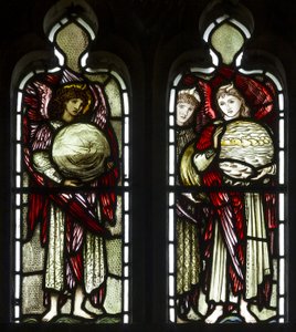 The Days of Creation, 1874 (farget glass) av Edward Burne Jones