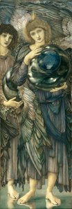 The Days of Creation: The Second Day, 1870-76 (wc, gouache, skallgull og platinamaling på lindekket panel) av Edward Burne Jones