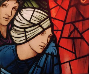 The Last Judgment Window, detalj, 1897 (farget glass) av Edward Burne Jones