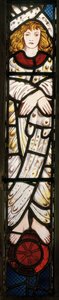 Det nye Jerusalem, engel, detalj, 1862-3 (farget glass) av Edward Burne Jones