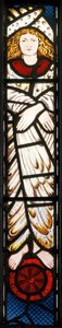 Det nye Jerusalem, engel, detalj, 1862-3 (farget glass) av Edward Burne Jones