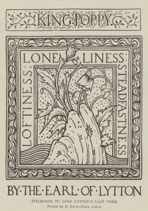 Tittelside til Lord Lyttons siste dikt av Edward Burne Jones