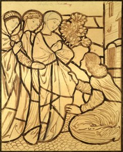 Hvor er din elskede blitt borte, du vakreste blant kvinner (pensel og blekk og blyant på papir) av Edward Burne Jones