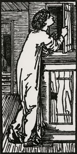 Psyche ser inn i skapet, 1866 av Edward Coley after Burne Jones
