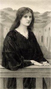 Vespertina Quies, gravert av Emile Boilvin (1845-99) pub. av Arthur Tooth & Sons, 1897 av Edward Coley after Burne Jones