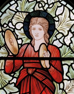 Wilden, All Saints, Morris & Co., Edward Burne-Jones, John Henry Dearle (1859-1932), Miriam, detalj, 1902-1914, Louisa, Alfred, The Baldwins, statsminister, metodist, Worcestershire, kunst og håndverk,