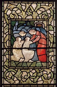 Wilden, All Saints, Morris & Co., Edward Burne-Jones, John Henry Dearle (1859-1932), Reception into Paradise, 1902-1914, Louisa, Alfred, The Baldwins, statsminister, metodist, Worcestershire, Arts &