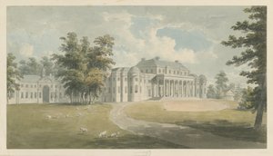 Shugborough Hall: vannfargemaleri, nd [?sent på 1700-tallet] av Edward Dayes