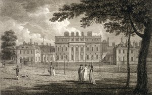 Utsikt over Buckingham House, gravert av W. Knight, utgitt 1799