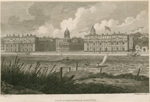 Utsikt over Greenwich Hospital, London