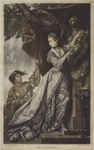Lady Elizabeth Keppel (farget gravering)