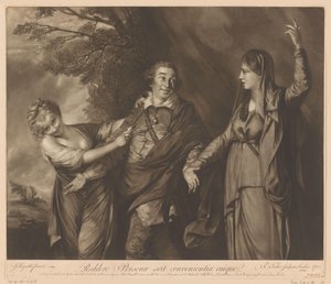 Portrett av David Garrick mellom komedie og tragedie