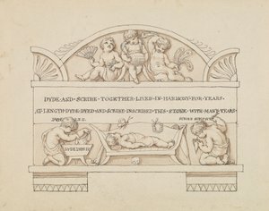 Design for Monument to Dyde and Scribe av Edward Francis Burney