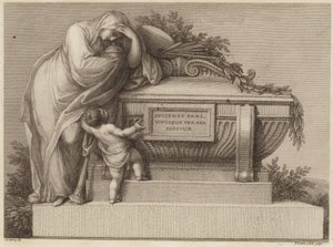 Begravelsesbillett til Sir Joshua Reynolds av Edward Francis Burney