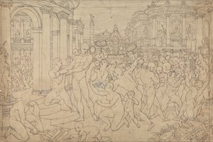 Grov studie for St. Paul i Efesos av Edward Francis Burney