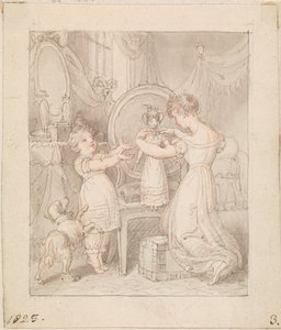 Illustrasjon for- Den nye dukken: Uten tittel av Edward Francis Burney