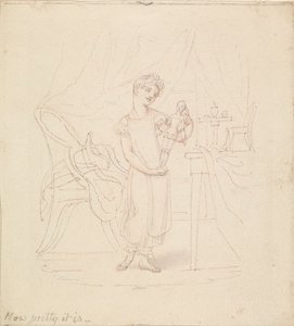Illustrasjon for The New Doll: How Pretty it Is av Edward Francis Burney