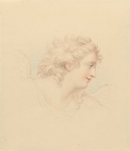 Profilstudie av kvinnelig hode av Edward Francis Burney