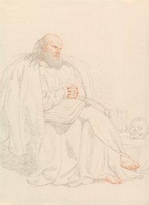 St. Jerome mediterer av Edward Francis Burney