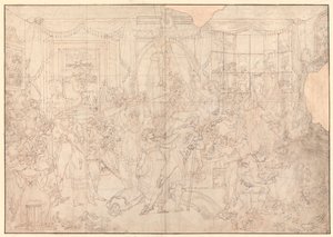 The Elegant Establishment for Young Ladies (studie for) av Edward Francis Burney