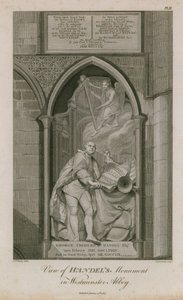 Utsikt over Händels monument i Westminster Abbey av Edward Francis Burney