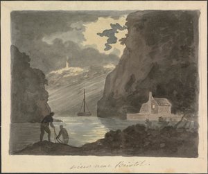 Utsikt nær Bristol av Edward Francis Burney