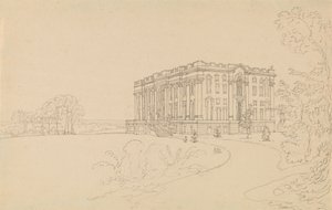 Utsikt over Easton Neston, Northants av Edward Francis Burney