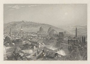 Jerusalem fra det latinske klosteret av Edward Francis Finden
