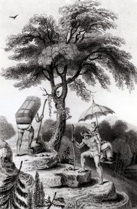 Utsikt over passet fra Quindio, illustrasjon fra "Reiser gjennom de indre provinsene i Colombia" av John P. Hamilton, publisert 1827