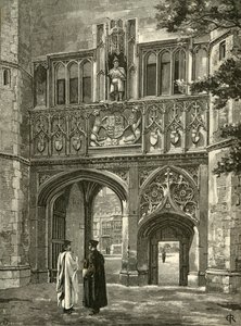 Principal Gateway, Trinity College, slutten av 1800-tallet. av Edward Gascoin