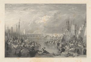 Old London Bridge og omegn av Edward Goodall