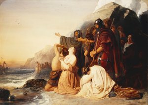 Britene som beklager avgangen til den siste romerske legionen, 1843