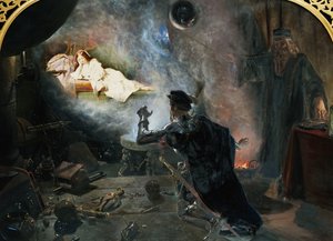 Jarlen av Surrey "Beholding the Fayre Geraldine in the Mirror", 1853