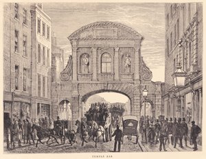 Temple Bar i Fleet Street, ca. 1870