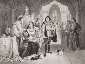 Sønnene til Edward IV skilte seg fra sin mor av Richard Duke of Gloucester, 16. juni 1483, fra 