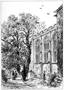 Koret til Stratford kirke, Stratford-upon-Avon, Warwickshire, 1885.