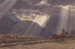 Landskap nær Ageles - Gazost ved foten av Pyreneene av Edward John Poynter