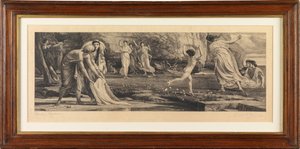 Nausicaa og hennes hushjelper (gravering) av Edward John Poynter