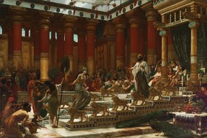 Dronningen av Sabas besøk til kong Salomo, 1890 av Edward John Poynter